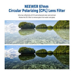 NÄHER 67mm Polarisator filter 30-lagiger multi beständiger nano beschichteter kreisförmiger Polarisation filter CPL-Kamera objektiv filter - Product Image 2