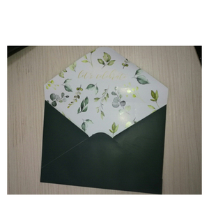 豪华定制 500gsm 纸板 A5 压花金箔婚礼邀请卡 RSVP 卡与印刷衬里信封 - Product Image 6