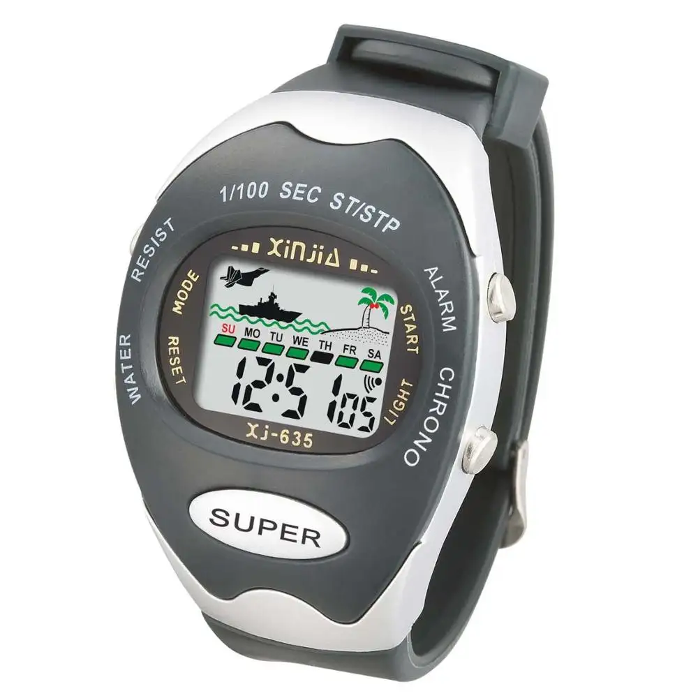 Низкая цена, красивые электронные спортивные цифровые брендовые Автоматические наручные часы с цепью для мужчин