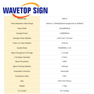 用于玻璃/PCB标记3D打印机的waveetopsign 355nm二极管泵浦固态激光源5w UV激光模块 - Product Image 4