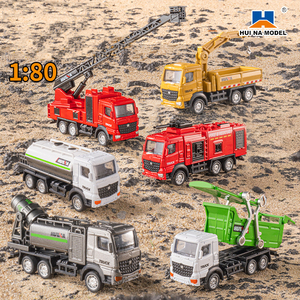 Huina โมเดลของเล่นสำหรับเด็ก, โมเดลของเล่นของเล่นโมเดลวิศวกรรมยานพาหนะโลหะผสม1:80 - Product Image 2