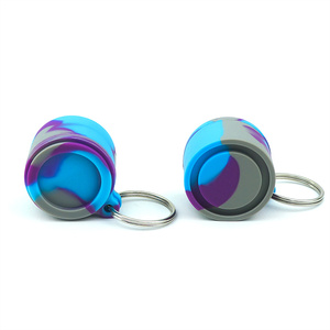 Wholesale <strong>Non</strong> <strong>Stick</strong> Key Chain 6ml Silicone Wax Oil <strong>Container</strong> Concentrate <strong>Container</strong> Rubber Jar Storage - Product Image 6
