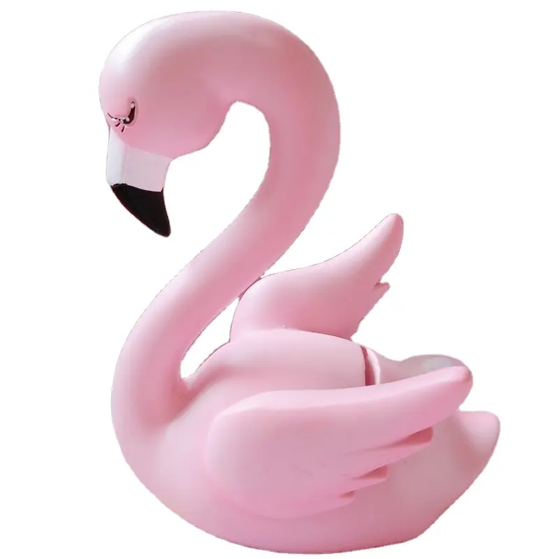 Özel hayvan şekilli para kutuları, boyama seramik flamingo kumbara, reçine flamingo sikke kutusu