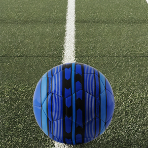 カスタムサイズ5ブルーTPUサッカーボールPUとPVCマシンステッチゴムスポーツトレーニングと試合用プリントロゴサッカー - Product Image 4