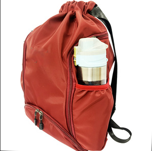 Custom Poliéster Dobrável Saco De Cordão À Prova D' Água Esporte Desenhar Gym <span class=keywords><strong>String</strong></span> <span class=keywords><strong>Bag</strong></span> para Outdoor Casual Gym Drawstring Sacos Mochila