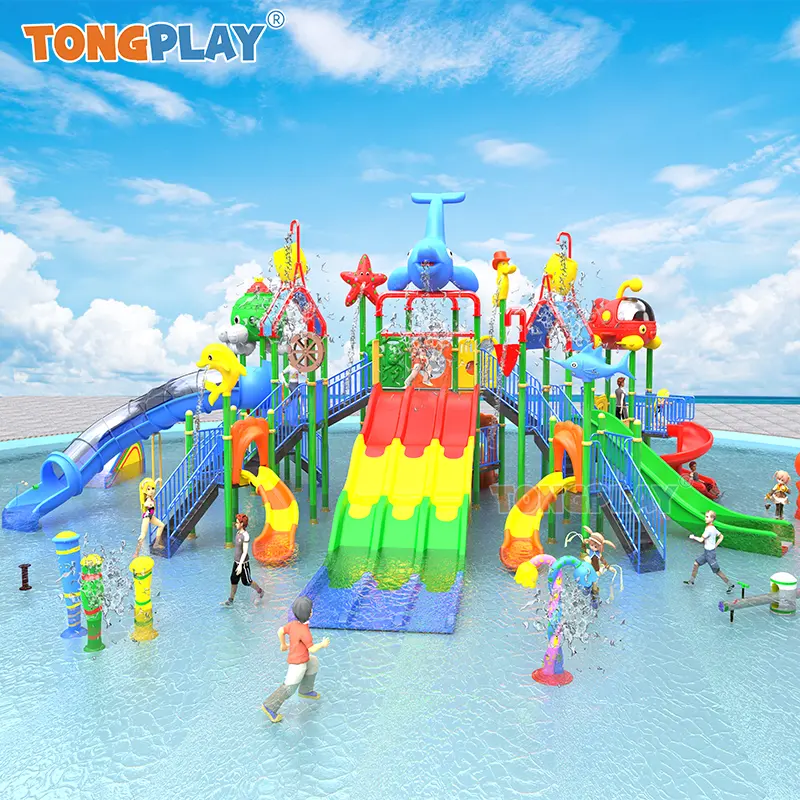Juego de recreación acuática, piscina, parque acuático, juegos, equipo de juegos al aire libre, Tobogán acuático para niños y adultos