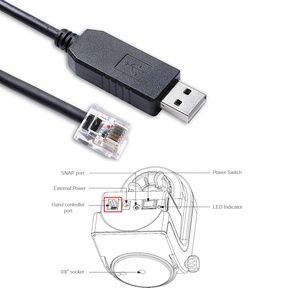 Prolific USB Serial <strong>Uart</strong> TTL to RJ12 6P6C EQMod EQDir Cable for Connecting PC to Skywatcher AZGTi Mount Hand Controller Port - Product Image 1