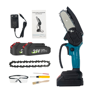 Factory Wholesale <strong>4</strong> Inch Mini Cordless Small Chainsaw Portable 2000mAh Li-ion Power Electric Tree Branches Pruning <strong>Saw</strong> for DIY - Product Image 1