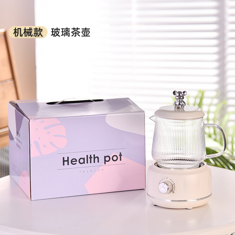 Beige (mechanical model) vertical striped health pot gift box