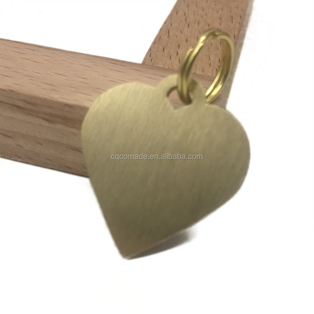 Brass heart with matched ring