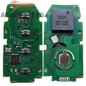 トヨタカムリプラド201820194ボタン315/433 MHZ 4Aチップ用A2AUTOKEYS緊急キーブレードカースマートリモートキー - Product Image 3