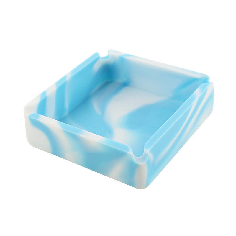 Cuadrado grande-azul claro camuflaje blanco-10x10x3cm