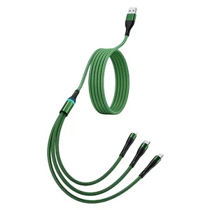120W süper hızlı şarj <span class=keywords><strong>2</strong></span>-in-1 cep telefon veri kablosu ile LED ışık 6A flaş şarj kablosu araba kablosu Wholes <span class=keywords><strong>hauwei</strong></span> xiaomi için