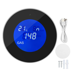 Sensor inteligente de alarma de gas natural Tuya Wifi con función de temperatura, Detector de fugas de gas combustible, pantalla LCD, aplicación Smart Life - Product Image 1