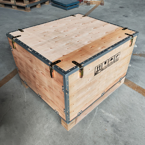 Logistics Packaging Wooden <strong>Crate</strong> Locking International Freight Wooden Transport Box <strong>Stackable</strong> Mobile Storage Box - Product Image 3