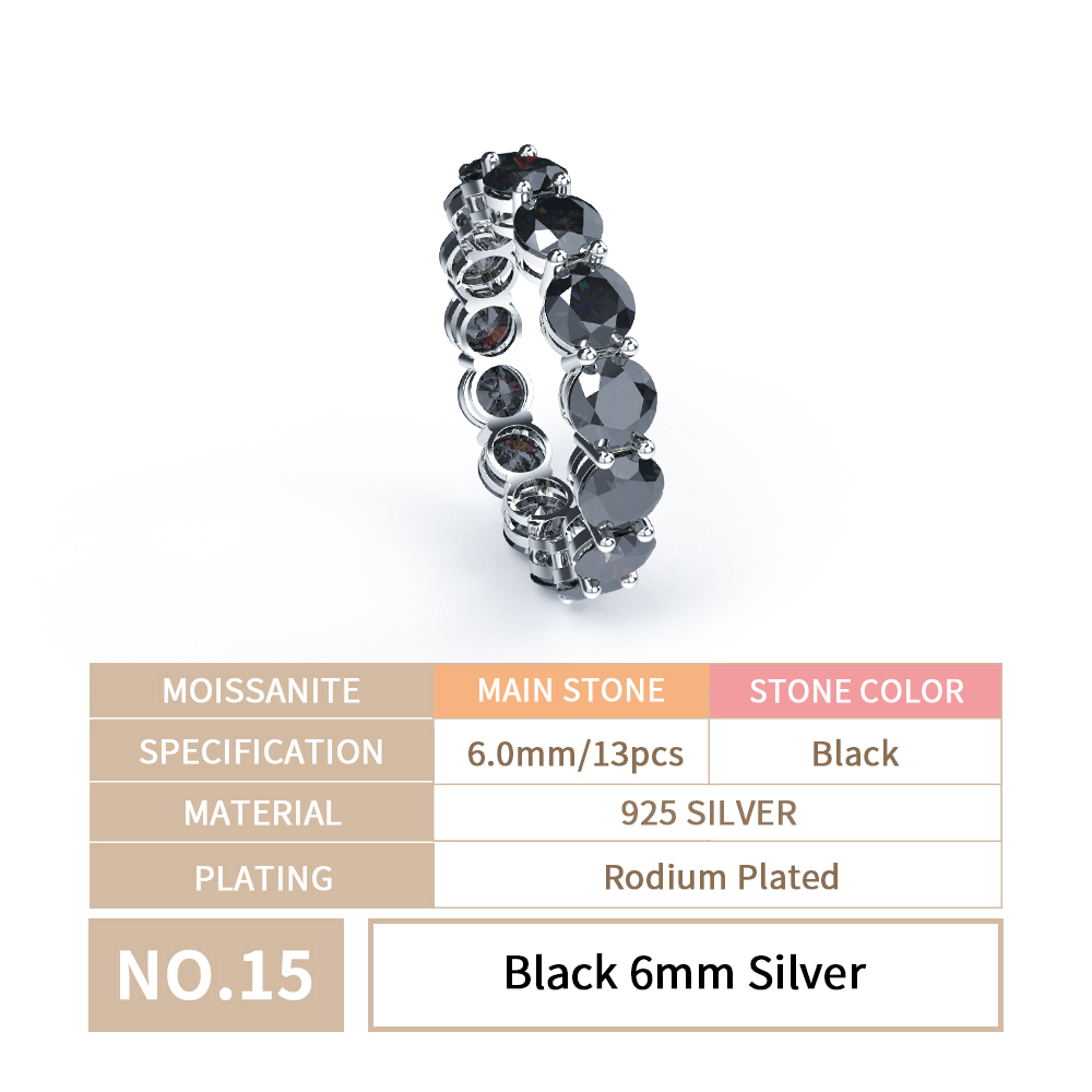 Black 6mm Silver