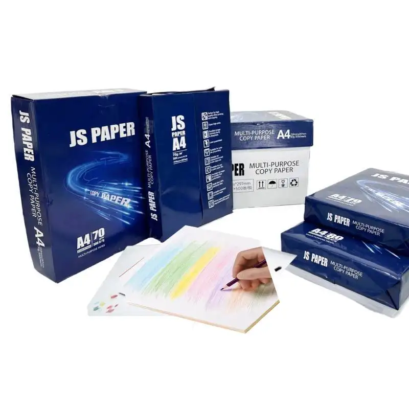 Papel rame a4 80g papel importado de cores de amostra grátis papel a4 500 folhas da china para impressora epson hp