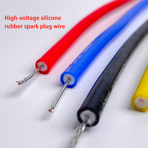 Silicone cách điện bugi dây 200 ° C chịu nhiệt, điện áp cao 5kv-10kv-15kv-20kv-30kv-50kv Cáp đánh lửa - Product Image 1