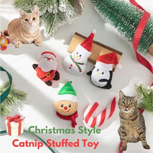 Juguete de hierba gatera de peluche de Navidad, gato no tóxico, menta, serie navideña, juguete de hierba gatera para mascotas para gatitos - Product Image 2