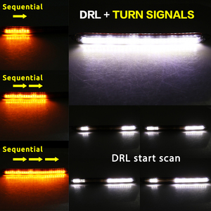 แถบไฟหน้ารถยนต์กันน้ำแบบสากลสำหรับไฟเลี้ยว LED สำหรับรถยนต์แบบต่อเนื่อง