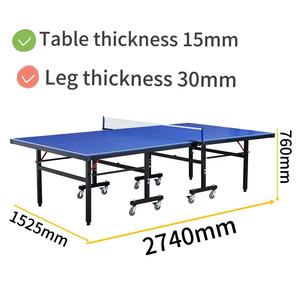 Có thể gập lại ping <span class=keywords><strong>pong</strong></span> bảng 20x30mm khung kim loại 15mm Top 8-Wheel thân thiện với môi trong nhà/ngoài trời sử dụng - Product Image 3