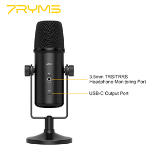 7 Ryms AT20カーディオイドコンデンサーUSBマイクデジタル出力 (コンピューターおよび電話用) - Product Image 3