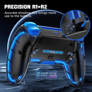For PS4 Gamepad Dual Hall Joystick for PS4 BT Wireless RGB Glare Light Mobile Phone <strong>Computer</strong> PC Android Steam - Product Image 6