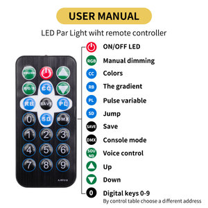U'King RGB 36 LEDモノクロパーライトステージエフェクトライト、リモコン付き7CHDMXサウンドコントロールforDJ Club PartySho - Product Image 5