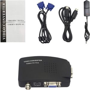 QS421 PAL/NTSC S-视频输入到VGA输出BNC到VGA视频转换器 - Product Image 1