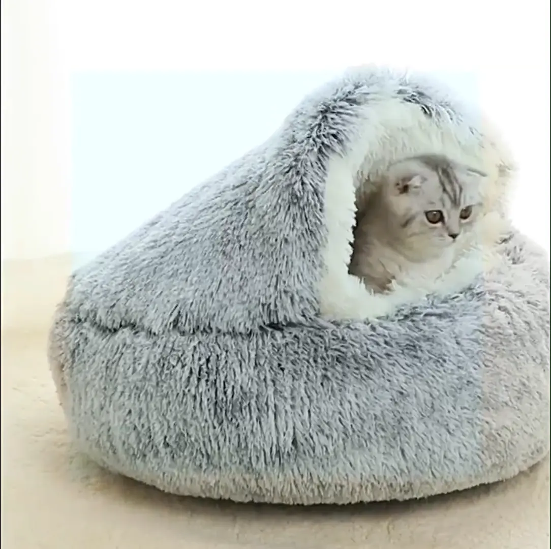 Fábrica Feita Venda Quente Nova Chegada Eco-Friendly Faux Fur Luxo Cat Bed dormir Dog Bed Alta Qualidade Dog cat caverna Bed