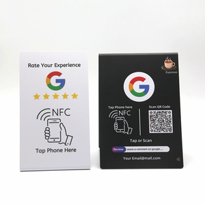 ที่ตั้งจอแสดงผล NFC 13.56MHz ปรับแต่งได้แบบไม่ต้องสัมผัสพร้อมรหัส QR สำหรับ Google รีวิวกันน้ำด้วยวัสดุ PVC - Product Image 4