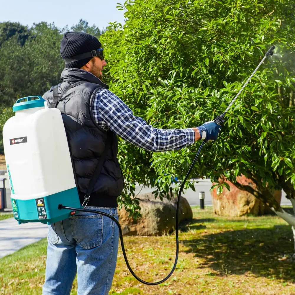 Pulverizador agrícola de mochila tipo motor alimentado por batería de litio inalámbrico LIANGYE