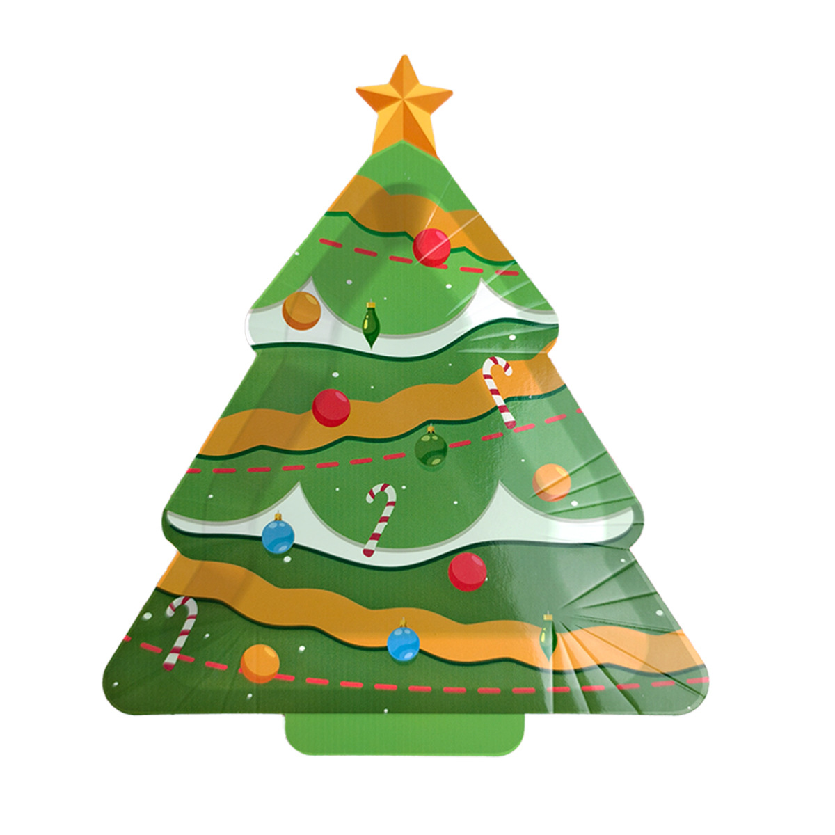 Assiette en carton sapin de Noël C4