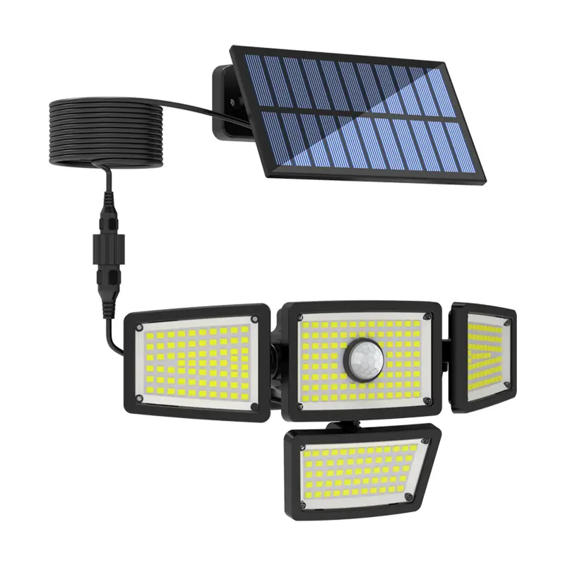 283 Led risparmio energetico sensore di movimento all'aperto impermeabile lampada da parete solare sensore di movimento esterno Led da parete solare da giardino