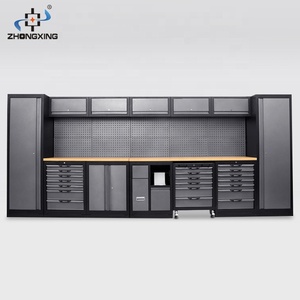 定制抽屉储物车间钢制工具箱手动工具套装橱柜，带7个抽屉手推车