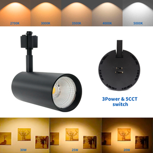 <span class=keywords><strong>Led</strong></span> theo dõi đường sắt trần ánh sáng tại chỗ Downlight đèn tại chỗ 10W 20W 30W điều chỉnh <span class=keywords><strong>LED</strong></span> ánh sáng theo dõi cho showroom khách sạn - Product Image 4