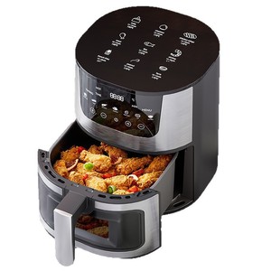 7 л ЖК-дисплей из нержавеющей стали PFA антипригарный съемный масляный контейнер, Воздушная фритюрница с цифровым таймером управления 1500 Вт - Product Image 5