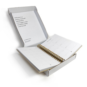 Muestra gratis 2025 diario impresión diario personalizado cuaderno A5 A4 A3 planificador en espiral con caja de papel bajo demanda - Product Image 2