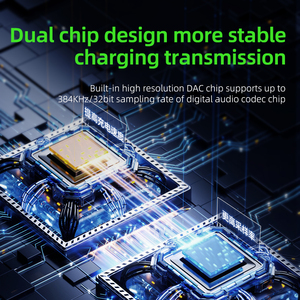 Type C to USB Hub Phone Game <strong>Adaptor</strong> <strong>3.5mm</strong> Converter DAC 2.4G PD60W Fast Charging Built in <strong>Audio</strong> Bridge Lossless Sound Quality - Product Image 4