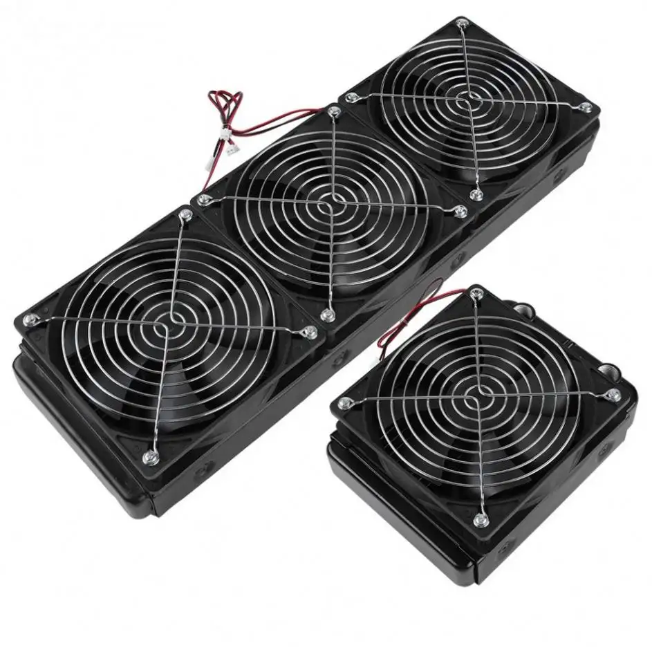 120mm 240mm 360mm 2pins DC12V 0.15A CPU Water Cooling Radiator G1/4 Thread Heat Row Radiator with Fan 18 Tubes