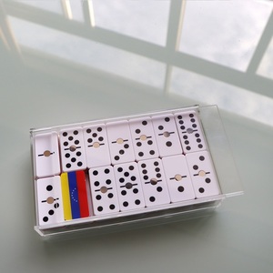 Профессиональный набор блоков домино, набор двухцветных акриловых домино, 6 9 цветов, для настольных игр казино - Product Image 1