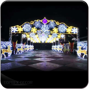 Large Commercial Display <strong>LED</strong> <strong>Snowflake</strong> Cross Street Light Animated Decorations for Halloween Outdoor Lighted Arch for Landscape - Product Image 3