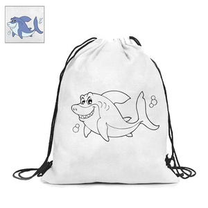 Wholesale Drawstring <strong>Bags</strong> for Kids Children Diy Coloring Painting Kids Drawstring Gift <strong>Bags</strong> Cotton <strong>Draw</strong> <strong>String</strong> Backpack - Product Image 2