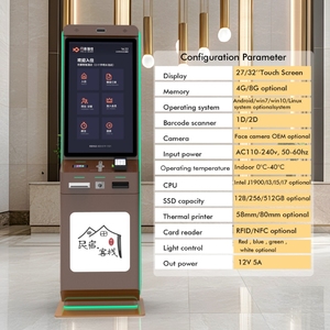 Machine de paiement en libre-service, kiosque d'enregistrement à l'aéroport, hôtel, avec scanner de passeport, kiosques de paiement pour hôtel - Product Image 3
