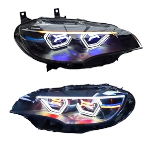 2009 ve 2013 BMW X5 X6 için uygun, E70 E71 modifiye OSS far çift renkli anahtarı DRL RGB X işık özel far ile - Product Image 6