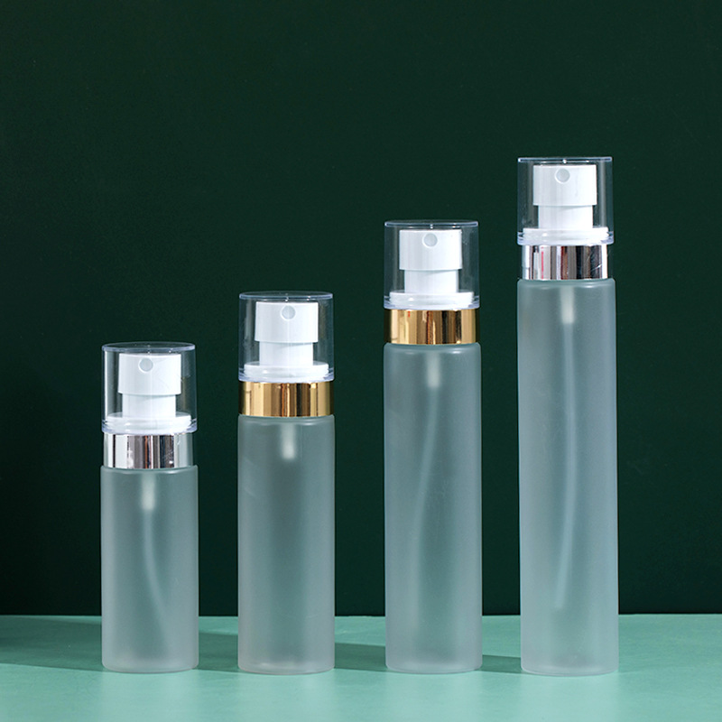 Frosted bottle + electroplating spray pump