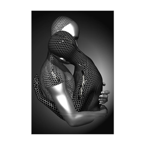 Hiện đại kim loại hình tác phẩm nghệ thuật trừu tượng vải Áp phích vài bức tranh tường phòng khách trang trí nhà không khung bức tranh - Product Image 6