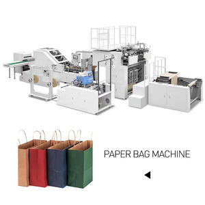 Máquina de fabricación de bolsas de papel de compras completamente automática de bajo costo con mango de cuerda redonda trenzada - Product Image 6