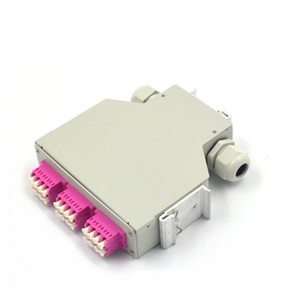 Caja de terminales de fibra óptica de plástico para riel Din para interiores 8 12 24 Core Port Mount Ftth Fttx Network Distribution Patch Panel - Product Image 6