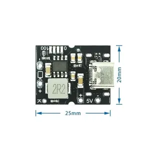 Alta precisão 5V2A módulo integrado de carga e descarga Tipo-C entrada compatível com bateria de lítio 4.2V Personalizar China